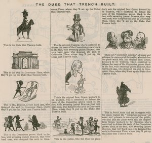 トレンチが建てた公爵。パンチから、1846 作： English School