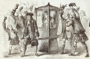 スコットランドの国会議事堂に行くハミルトン公爵 作： English School