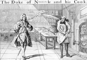 ニューカッスル公爵と彼の料理人、1745年頃 作： English School
