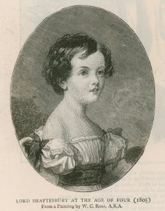 シャフツベリー伯爵。 4歳のシャフツベリー卿、1805年にWCロスによって描かれた 作： English School