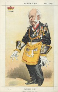 ゼットランド伯爵、最も崇拝されるグランドマスター、1869年12月4日、バニティフェア漫画 作： English School