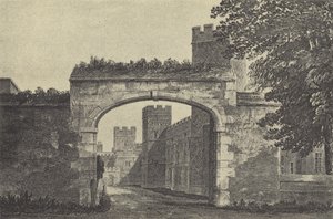 ウェストンヤードへの入り口、1818年（グラビア） 作： English School