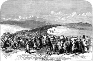 1868年のイギリス遠征からアビシニアまでのセオドアの壊れた軍隊の脱出