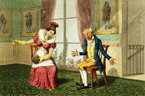 解説、パブ。 G.ハンフリー作、1821年（カラーエッチング）