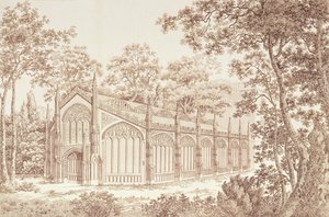 カールトンハウスのプリンスオブウェールズ温室の外観、1811年 作： English School