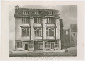 サザークのバンクサイドにあるファルコン酒場。 1805年に登場 作： English School