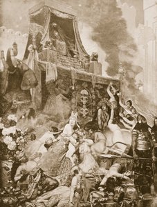 ニネベの堕落、ハチソン国の歴史、1910〜15年頃のイラスト 作： English School