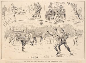ケニントンオーバルで行われたアソシエーションカップの決勝戦、「Illustrated Sporting and Dramatic News」。 作： English School