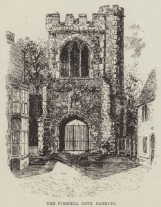The Firebell Gate, Barking (Engraving) 作： English School
