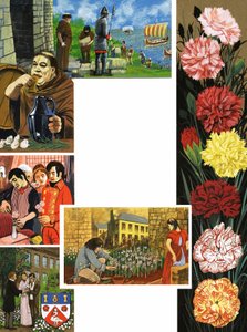 咲く花：明るいカーネーション 作： English School