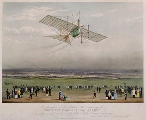 フライングマシン、アリエル、1843年にWSヘンソンによって作成されたデザインから、アッカーマン＆Co.、1843年発行 作： English School