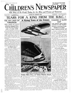 未来の飛行の町、「子供新聞」のフロントページ、1934年2月（新聞）