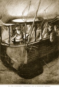 ツェッペリン飛行船のフォワードゴンドラ、1914〜19年 作： English School