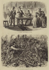 普仏戦争の様子（版画 作： English School