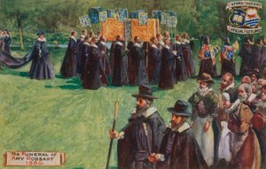 エイミーロブサートの葬儀、1560年 作： English School