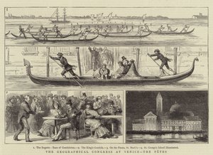 ヴェネツィアの地理学会議、フェテス（版画 作： English School
