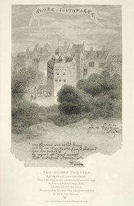 ジェームズストウ（c.1770-p.1820）によって彫刻された1793年に最初に出版されたペナントロンドンからのドローイングの後、サウスワークのバンクサイドにあるグローブ座は、1812年に出版されました。 作： English School