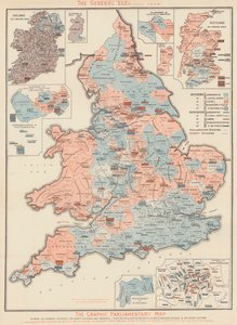 グラフィック議会地図（カラーリトグラフ） 作： English School