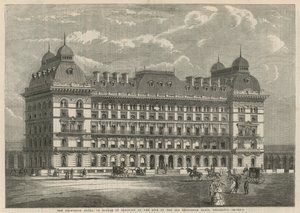 グロベナーホテル、ベルグラビアの古いグロブナー盆地の敷地に建設中のコース 作： English School