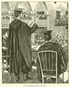 "The Head Master held up his hand"(刻印) 作： English School