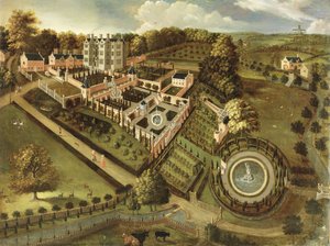 Llanerchホールの家と庭、デンビーシャー、1662年〜72年 作： English School