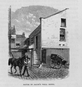 マイケルファラデー（1791-1867）が生まれたジェイコブのウェルミューズにある家 作： English School