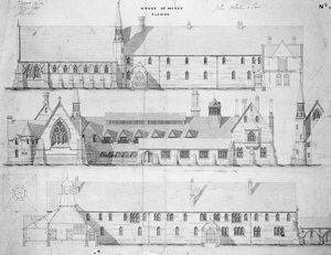 慈悲の家、クルーワー、1853年頃 作： English School