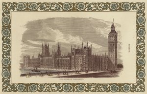 ロンドンの国会議事堂（カラー彫刻） 作： English School