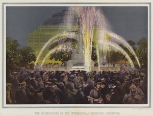 国際発明展のイルミネーション（カラーリトグラフ） 作： English School