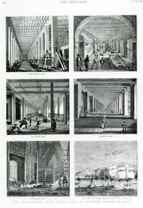 インドシナのアヘン貿易：パトナのアヘン工場でのメモ、1882年のグラフィックから 作： English School