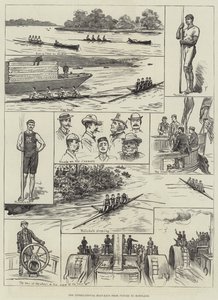 The International Boat-Race from Putney to Mortlake (e.g. engraving) 作： English School
