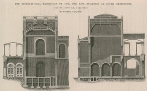 1871年の国際展示会：サウスケンジントンの新しい建物 作： English School