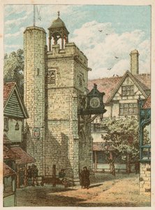 1884年、サウスケンジントンでの国際健康展：オールハロー、染色、ロンドン 作： English School