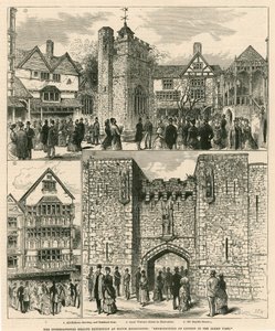 サウスケンジントンでの国際健康展：昔のロンドンの複製 作： English School