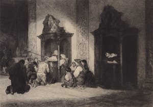 親切な告解者（リトグラフ） 作： English School