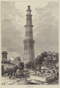 The Kootub, Delhi (carving) 作： English School