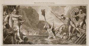 ジュリアス・シーザーの着陸、デビッド・ヒュームのイラスト、イギリスの歴史、パブ。 1812年ロンドン、R。ボウヤー 作： English School
