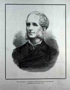 1882年5月13日、イラストレイテッドロンドンニュースよりアイルランドの次官補THバーク氏 作： English School