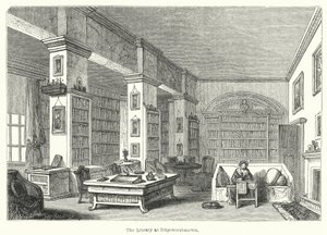 Edgeworthstownの図書館（彫刻 作： English School