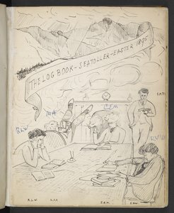 ログブック、シートラー、イースター1895（紙にペンとインク） 作： English School