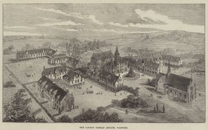 ロンドン孤児院、ワットフォード（版画 作： English School