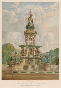 ストークアポントレント、Minton and Co氏によるマジョリカの噴水 作： English School
