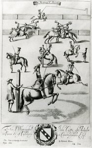 1686年にリチャードブルームから出版された「紳士のレクリエーション」のマナッグドホース 作： English School