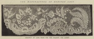 The Manufacture of Honiton Lace（ホニトン・レースの製造）」（エングレーヴィング 作： English School