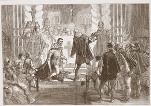 アンジュー公爵からの誓いを要求するポーランドの元帥、ジェームズエイトケンワイリー（1808-1890）によるプロテスタンティズムの歴史のイラスト、パブ。 1878