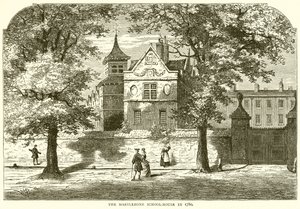 1780年のメリルボーンスクールハウス 作： English School