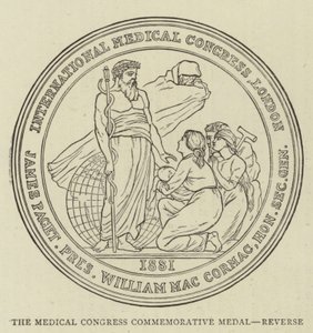 医学会議開催記念メダル 裏面（彫刻 作： English School