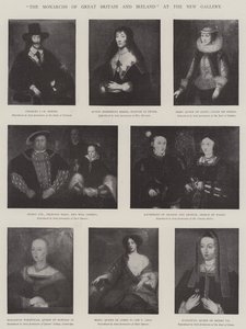 「The Monarchs of Great Britain and Ireland" at New Gallery (litho) 作： English School