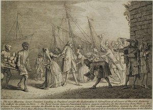 イギリスに上陸した最も著名な署名者セネシーノス、c.1726 作： English School