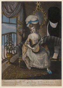 ミュージカルチャーマー、1780（手塗りのメゾチント） 作： English School